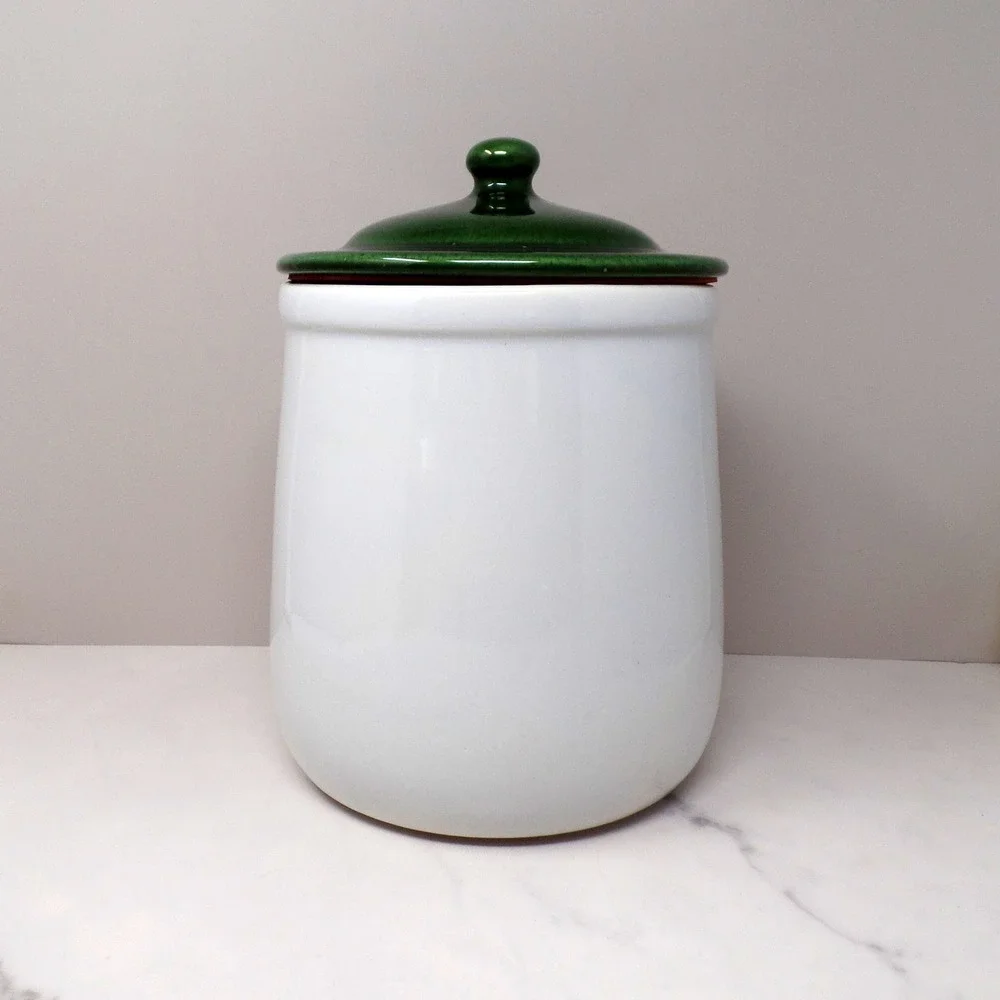 Vintage McCoy Ceramic Strawberry Country Canister, Large #133